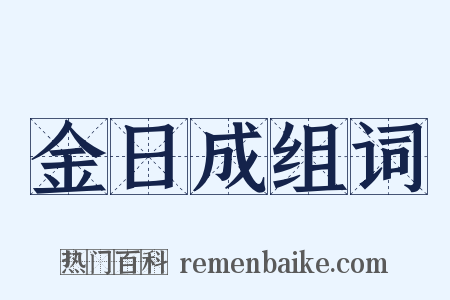 金日成组词是什么意思的图片